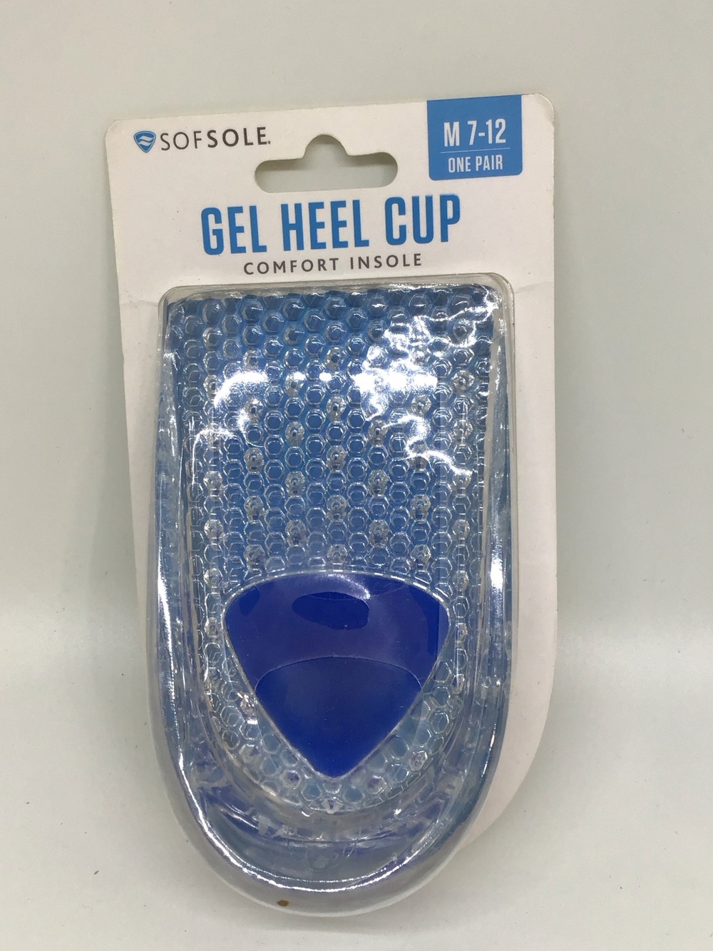 Blue Gel Heel Cup Comfort Insoles - M 7-12